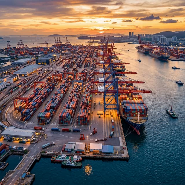 Port de conteneurs logistique